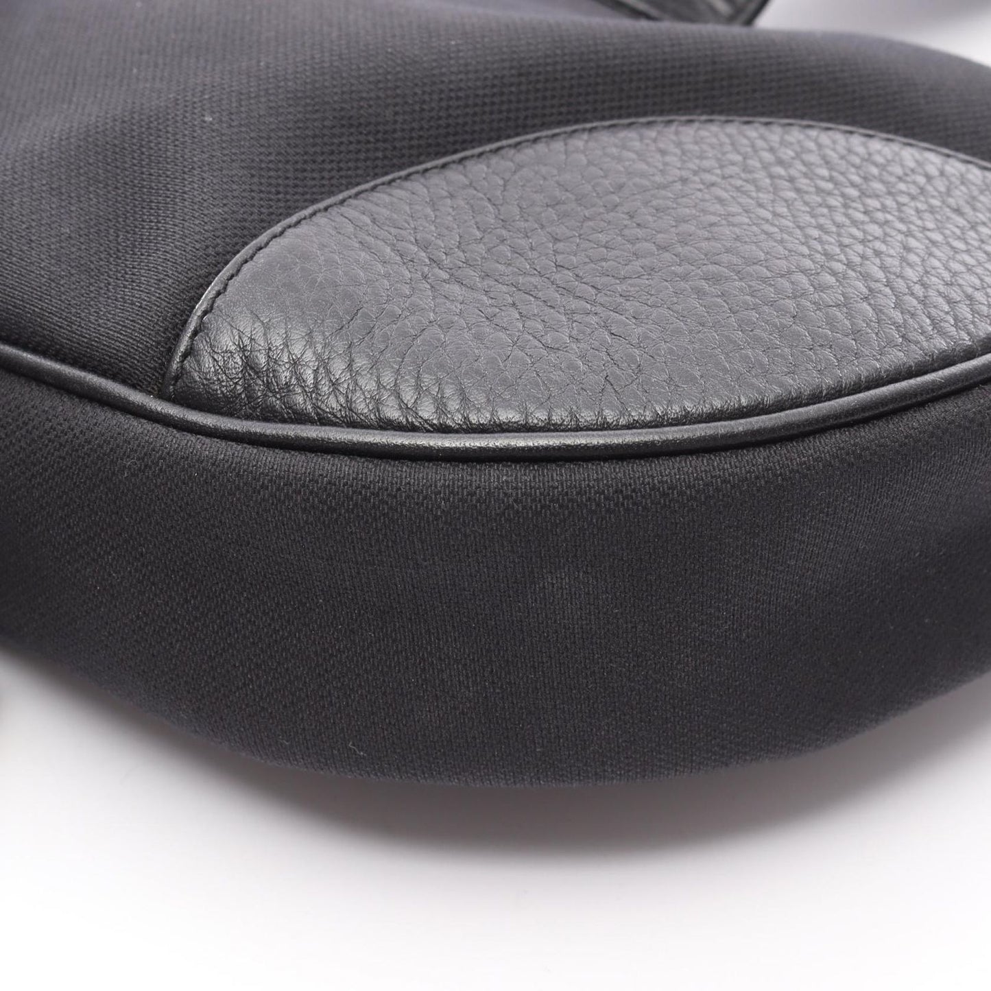 BVLGARI Black Canvas & Leather Shoulder Bag - Timeless Elegance