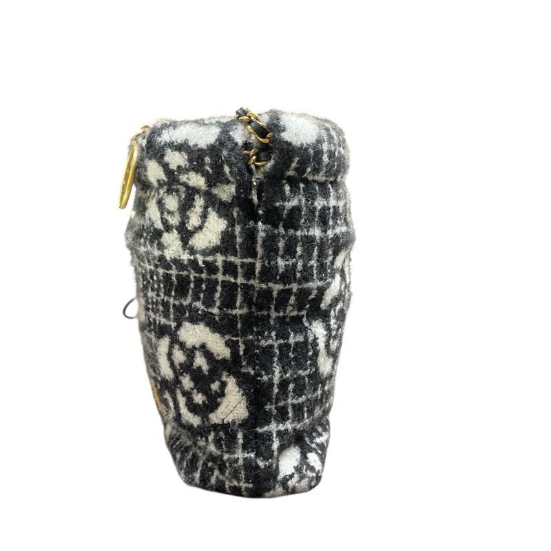 CHANEL Mini 22 Bag in Black & White with Gold Hardware