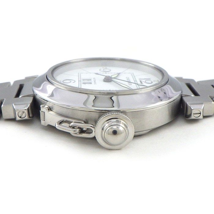 Cartier Pasha C W31055M7 Automatic Watch - White Dial, Stainless Steel