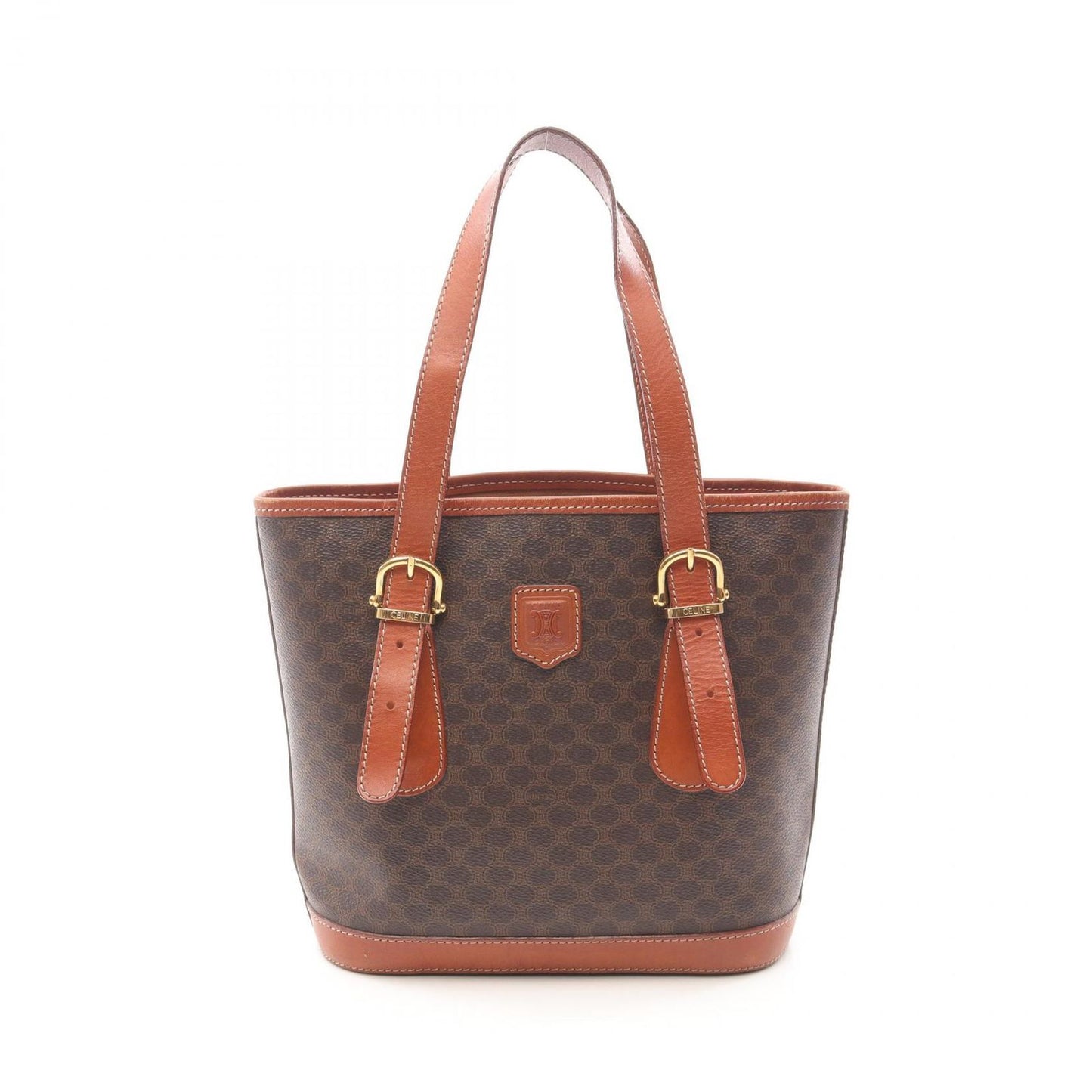 CELINE Macadam Brown Tote Bag - Timeless Elegance