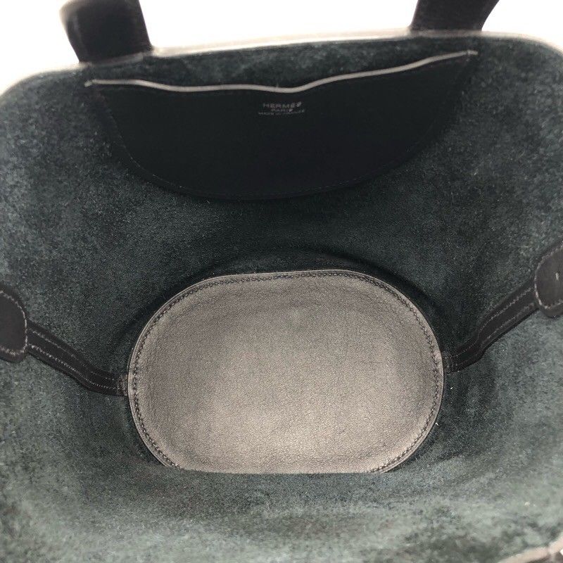 HERMES In The Loop Black & Silver Hardware Handbag - Timeless Elegance