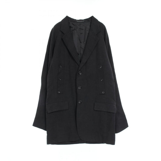 Yohji Yamamoto POUR HOMME Tailored Jacket - Black Canvas Elegance