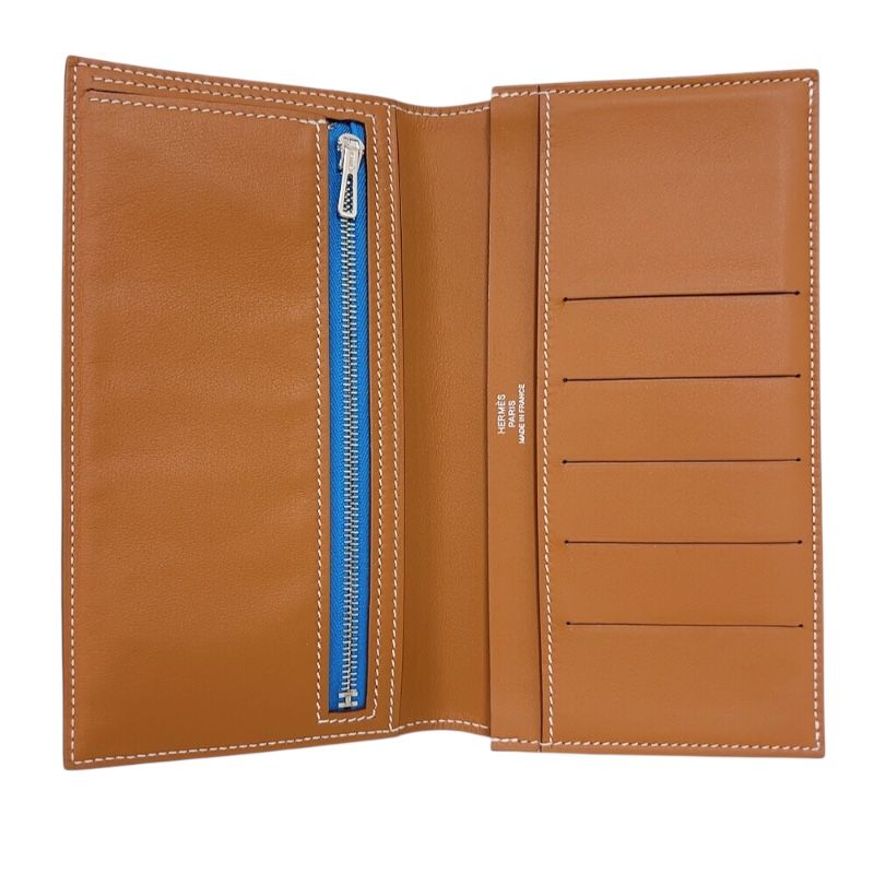 HERMES Citizen Twill Long Wallet - Gold & Silver Hardware (2024)