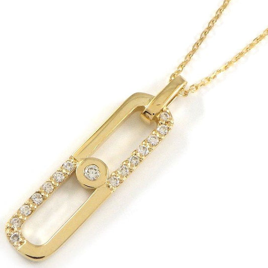 Exquisite K18YG Diamond Link Necklace - 0.10ct Luxury Jewelry
