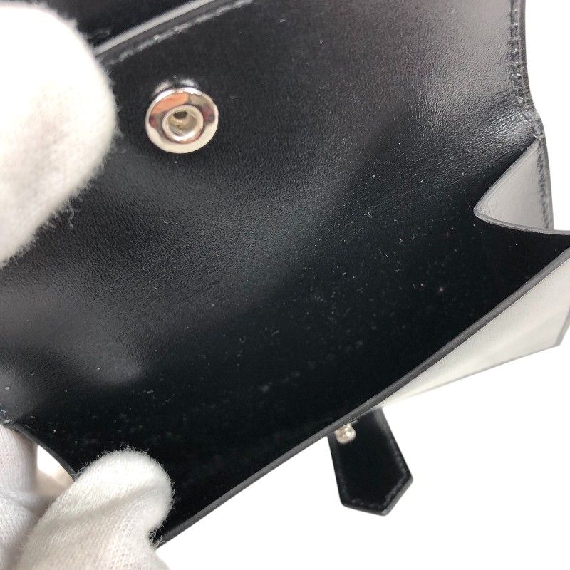 HERMES Béarn Mini Card Case in Black Box Calfskin with Gold Hardware