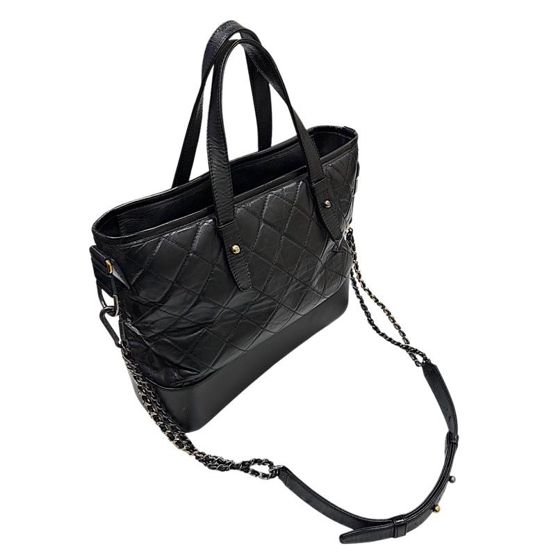 CHANEL Gabrielle 2WAY Tote Bag - Black/Gold/Silver Hardware