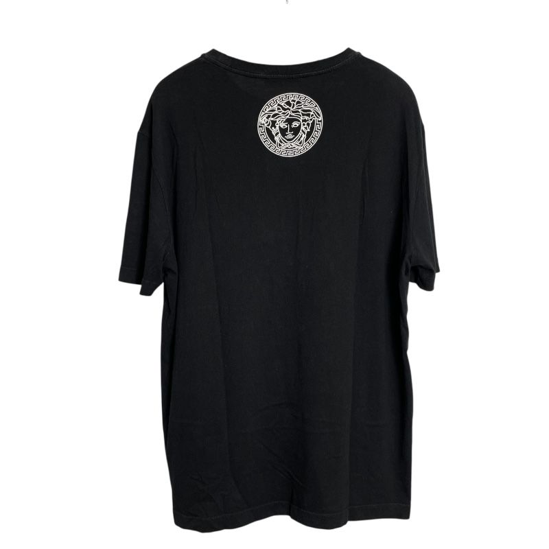 Versace Logo Print T-Shirt in Black Cotton - Men's XL