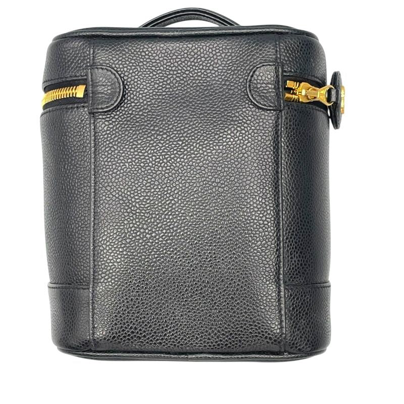 CHANEL Vanity A01998 Black Caviar Skin Handbag - Timeless Elegance