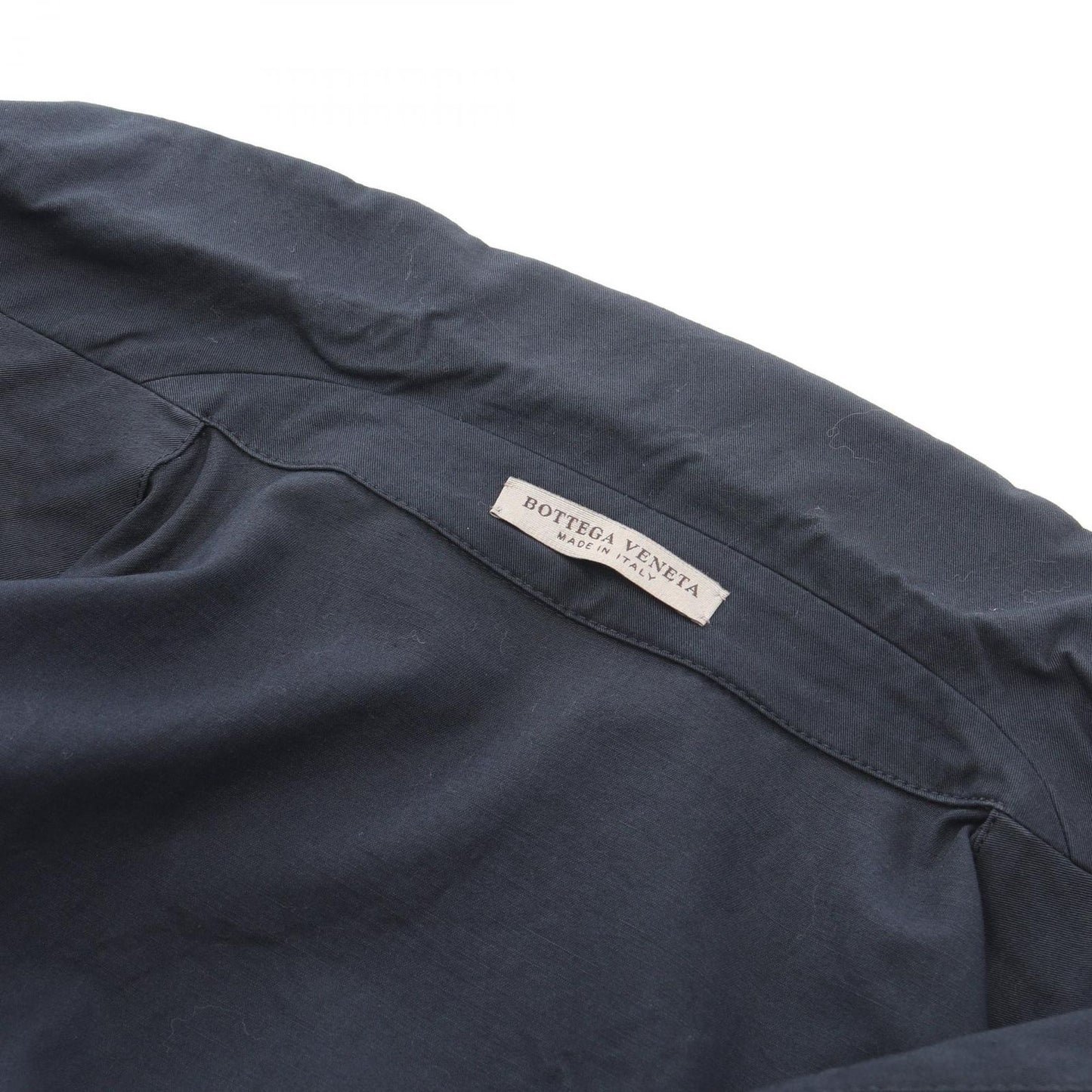 Bottega Veneta Intrecciato Leather Blouson Jacket - Navy