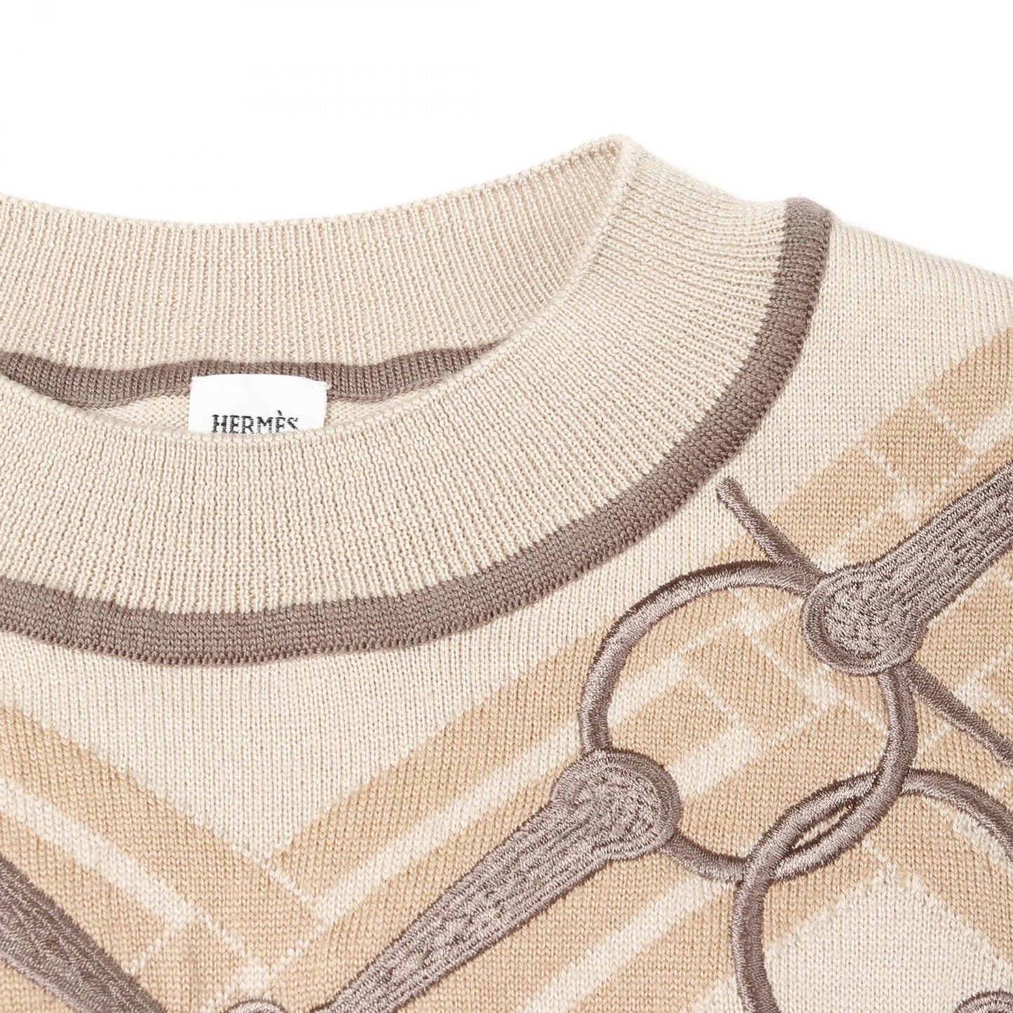 HERMES MORS A JOUETS Embroidered Wool Knit - Size 36