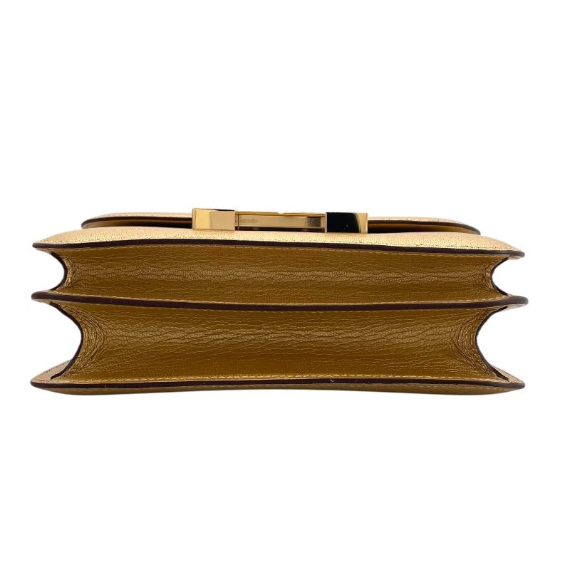 HERMES Constance 3 Mini in Dore Chevre Shiny Leather - Unused