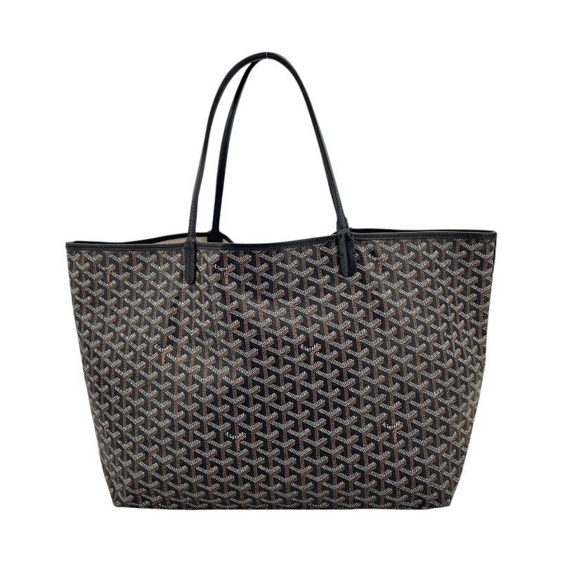 GOYARD Saint Louis GM Black PVC Coated Canvas Tote Bag