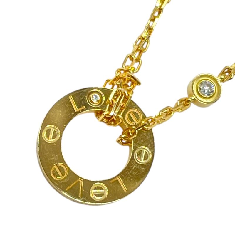 Cartier Love Circle Necklace with Diamonds in 750YG Gold