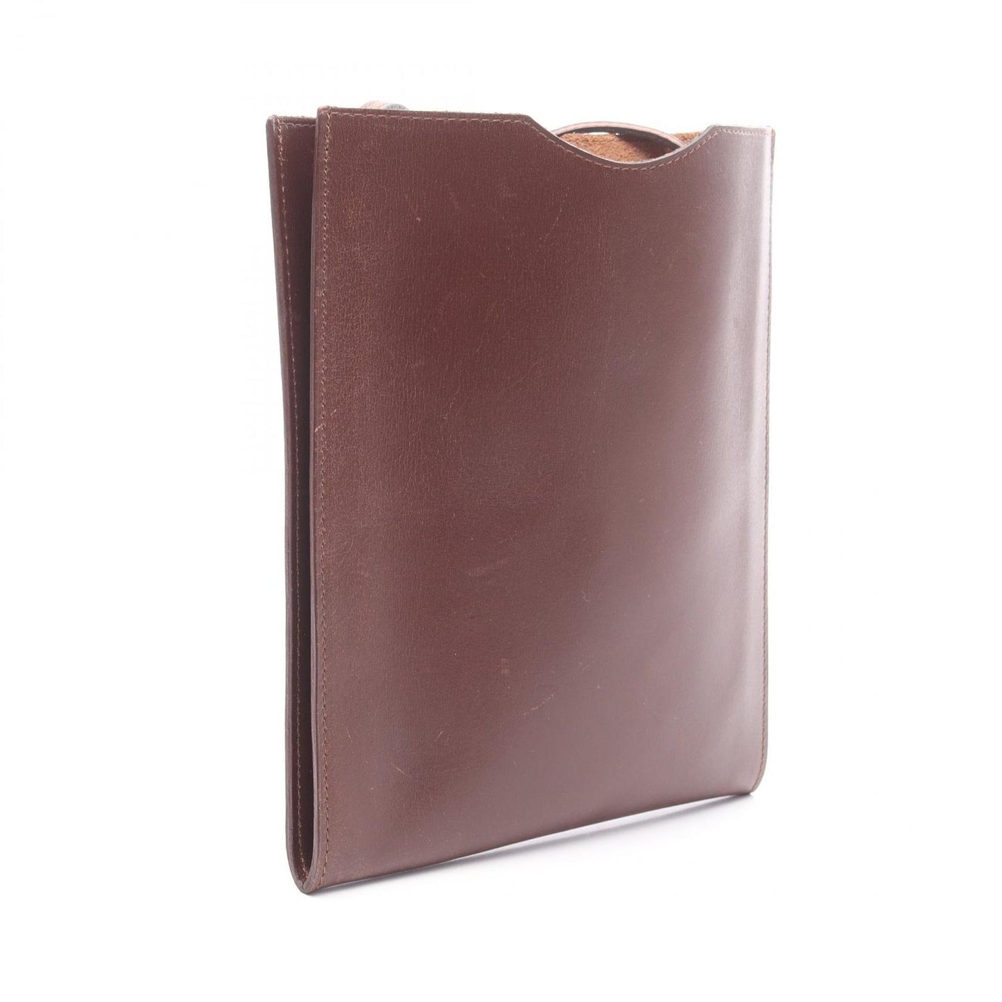 HERMES Onimetu Shoulder Bag in Brown Calf Leather