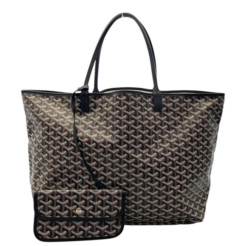 GOYARD Saint Louis GM Black Canvas Unisex Tote Bag