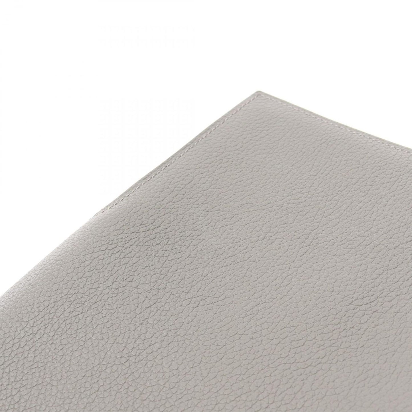 HERMES Ulysse MM Leather Notebook Cover in Gray - Timeless Elegance