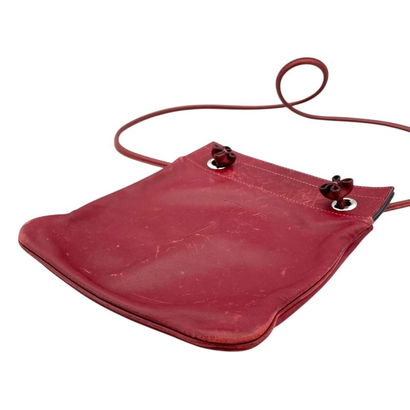 HERMES Aline Mini Shoulder Bag in Rouge Ash with Silver Hardware