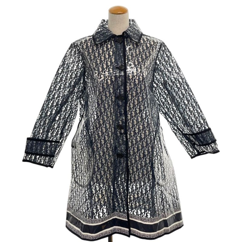 Christian Dior Oblique Vinyl Raincoat - Clear Navy - Women's Outerwear