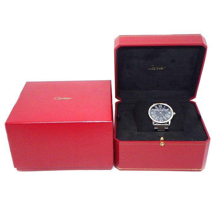 Cartier Ronde Solo WSRN0023 Automatic Watch - Navy Dial, Roman Numerals