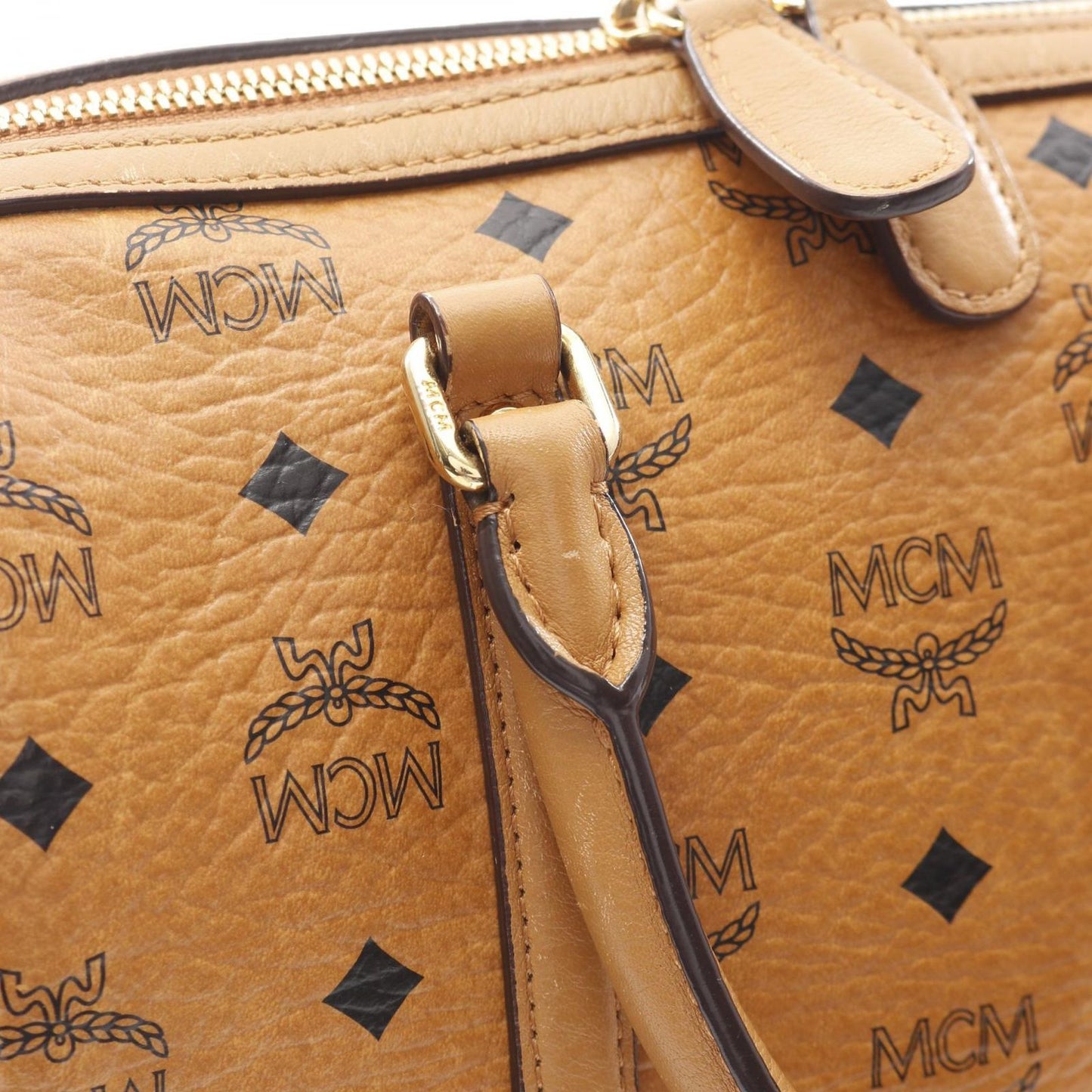 MCM Visetos Tote Bag in Cognac - Timeless Elegance