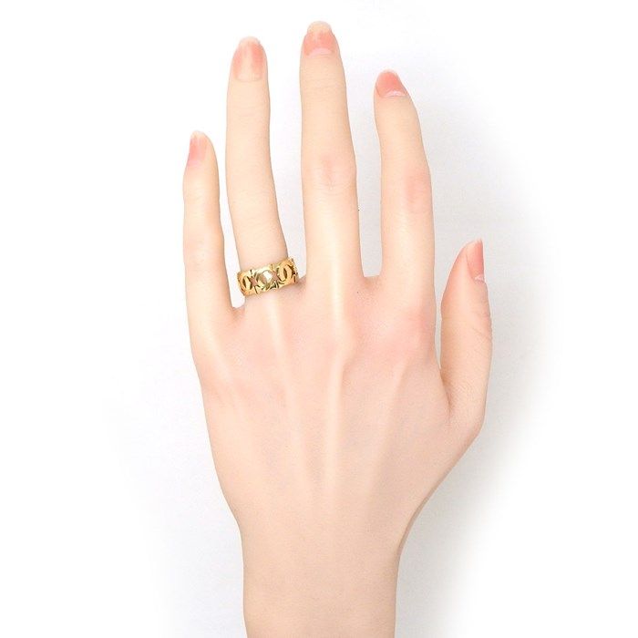 Cartier Entrelacés C2 2C Logo K18YG Ring - Size 9.5