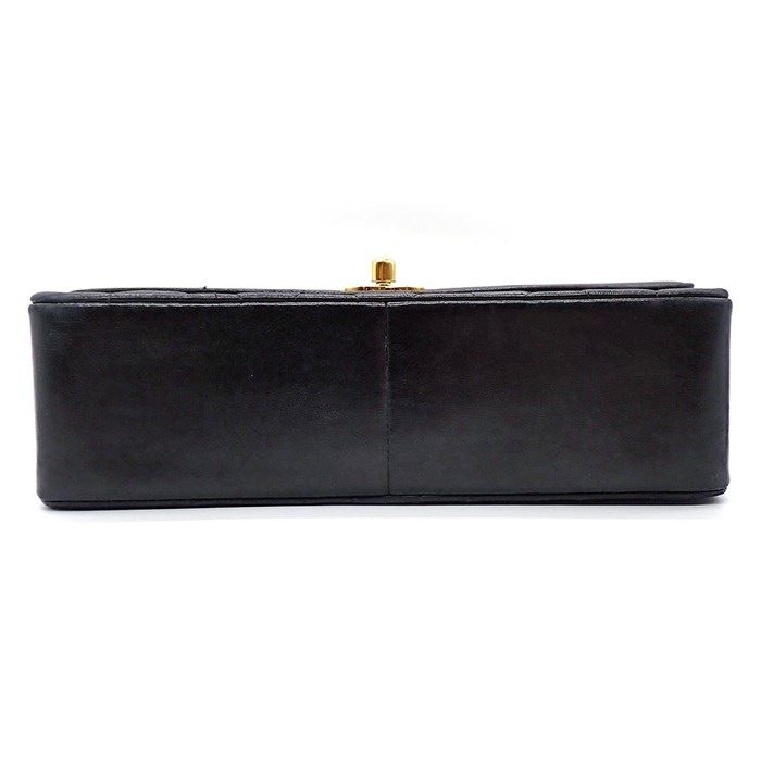 CHANEL Matelassé Diana 25 Shoulder Bag in Black Lambskin