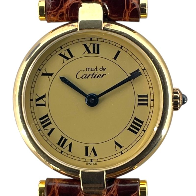 Cartier Must de Vendôme Ivory SV/GF Ladies Watch - Timeless Elegance