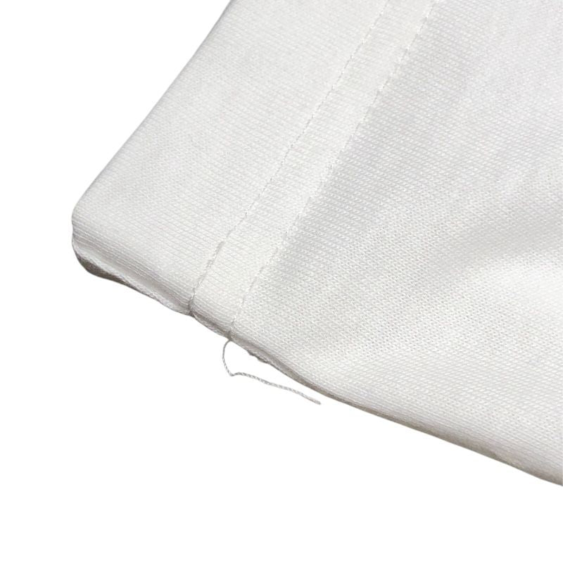 HERMES Mini Leather Patch T-Shirt in White - Men's XL