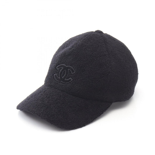 CHANEL Coco Mark Black Pile Cap - Timeless Elegance