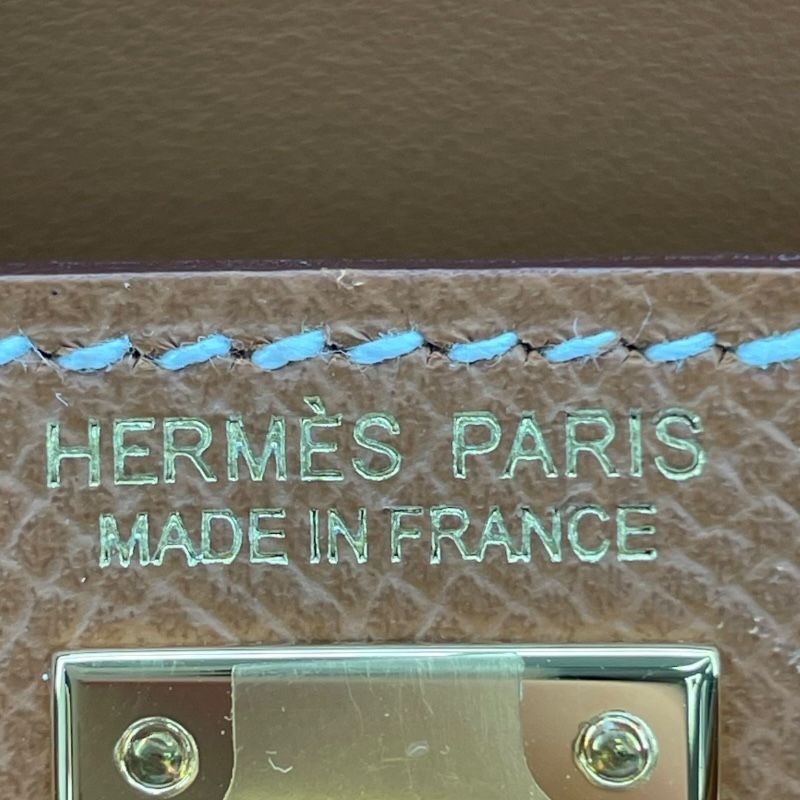 HERMES Mini Kelly Shoulder Bag - Gold with Gold Hardware