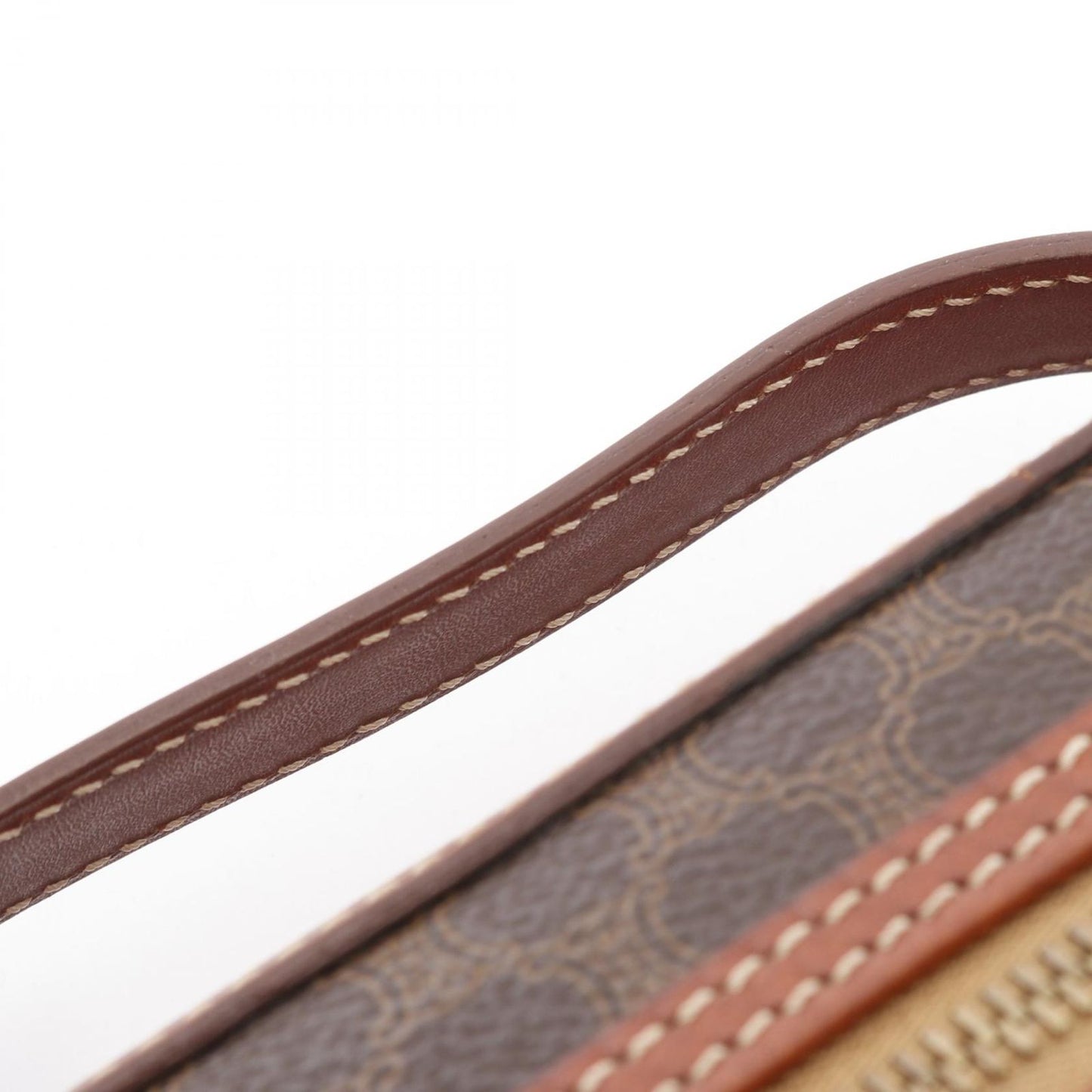 CELINE Macadam Vanity Handbag in Dark Brown PVC Canvas