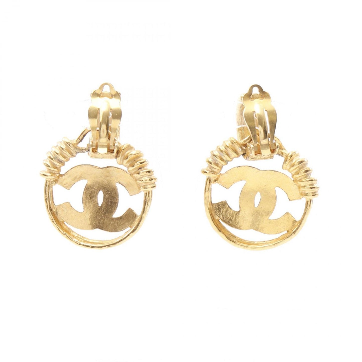 CHANEL Coco Mark Gold-Plated Earrings - Timeless Elegance