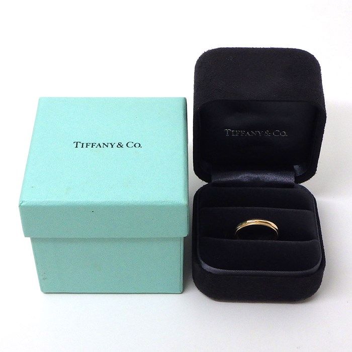 Tiffany & Co. Together Milgrain Ring in K18 Pink Gold - Size 13.5