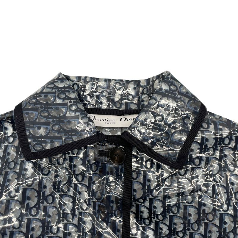 Christian Dior Oblique Vinyl Raincoat - Clear Navy - Women's Outerwear