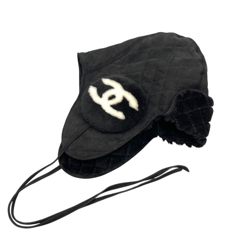 CHANEL Coco Mark Knit Cap - Black - Exclusive Women's Fashion Accessory