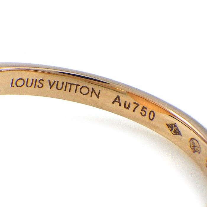 Louis Vuitton Monogram Blossom Mini Ring with Diamond in K18 Pink Gold
