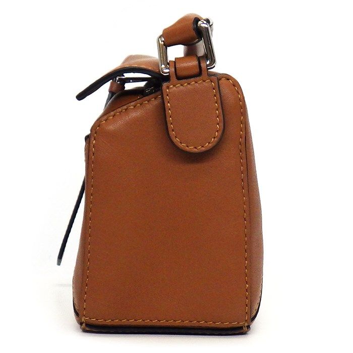 LOEWE Mini Puzzle Edge Bag in Tan Classic Calfskin