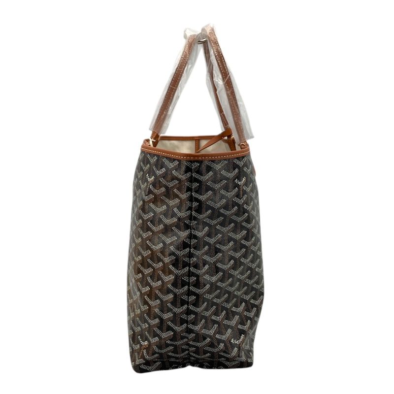 GOYARD Saint Louis PM Black Goyardine Canvas Unisex Tote Bag