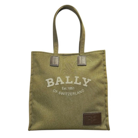 BALLY Khaki Canvas Tote Bag - Timeless Elegance for Men