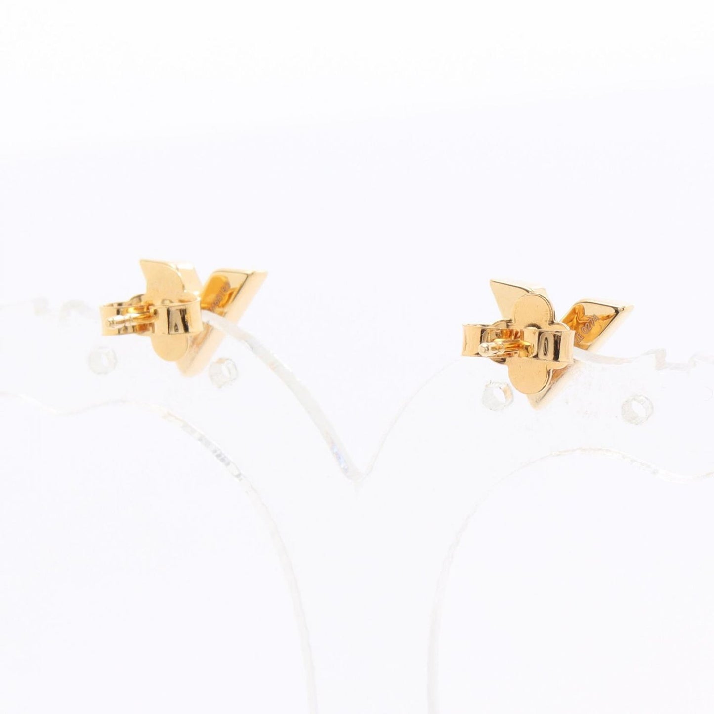 Louis Vuitton Essential V Stud Earrings in Gold Plated Finish