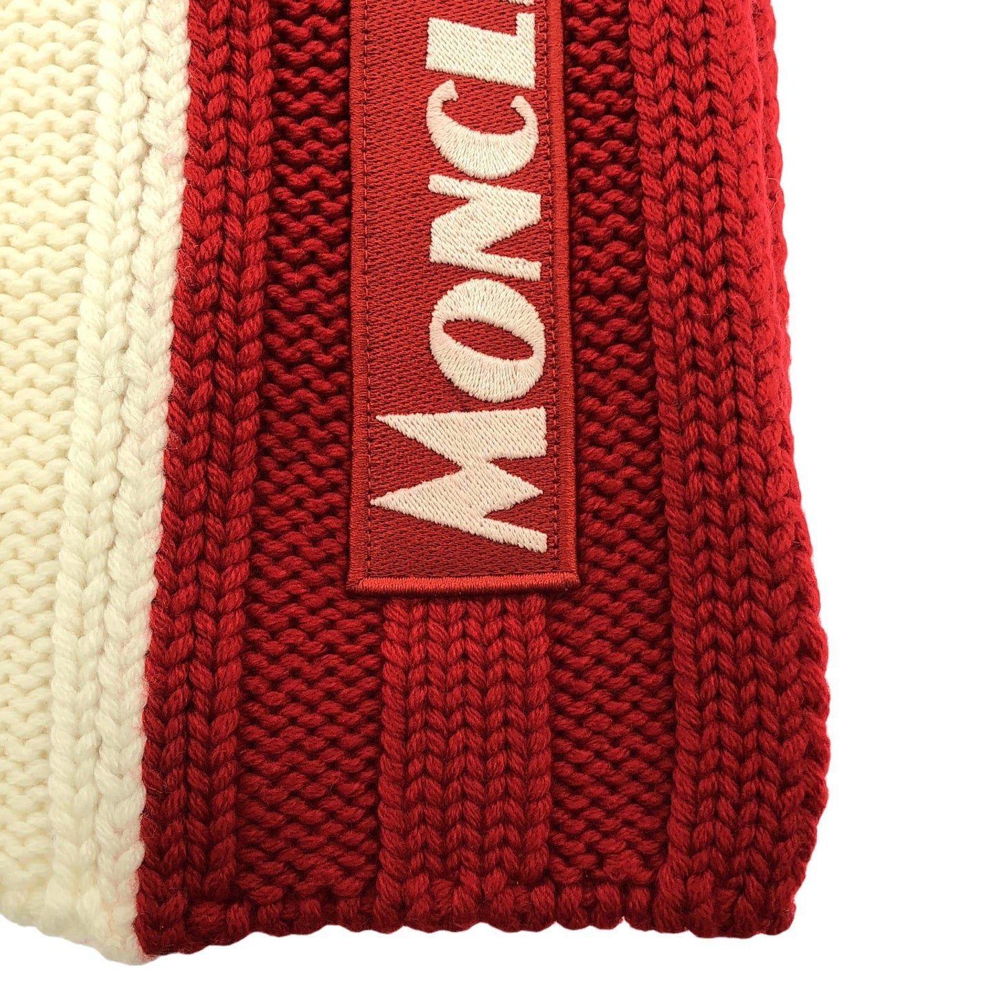 MONCLER Red Wool Scarf - A Timeless Luxury Accessory