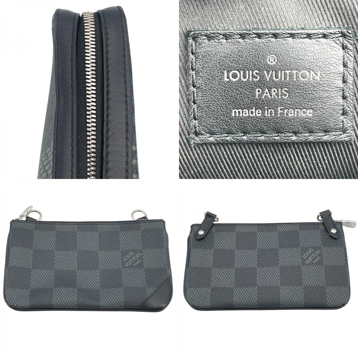 Louis Vuitton Trio Messenger Bag - Black Damier Graphite 3D