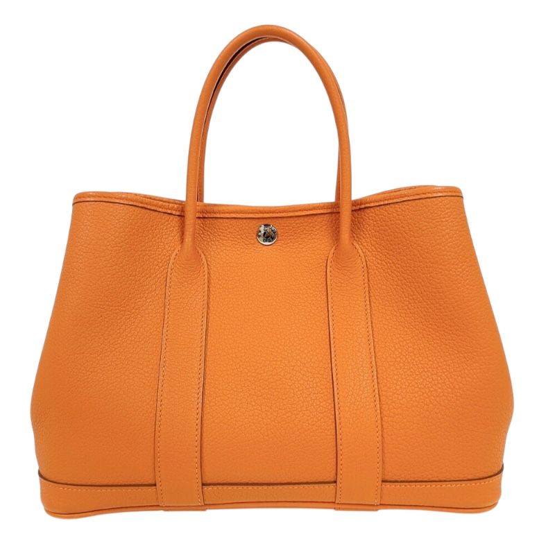 HERMES Garden Party TPM Handbag - Orange with Silver Hardware (2016)