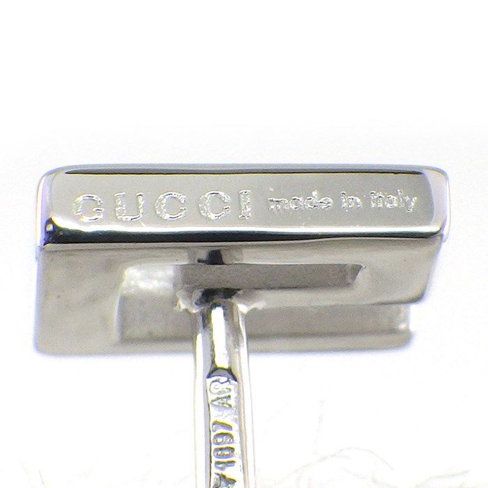 GUCCI G Logo Square Earrings in K18 White Gold - Exclusive Piece