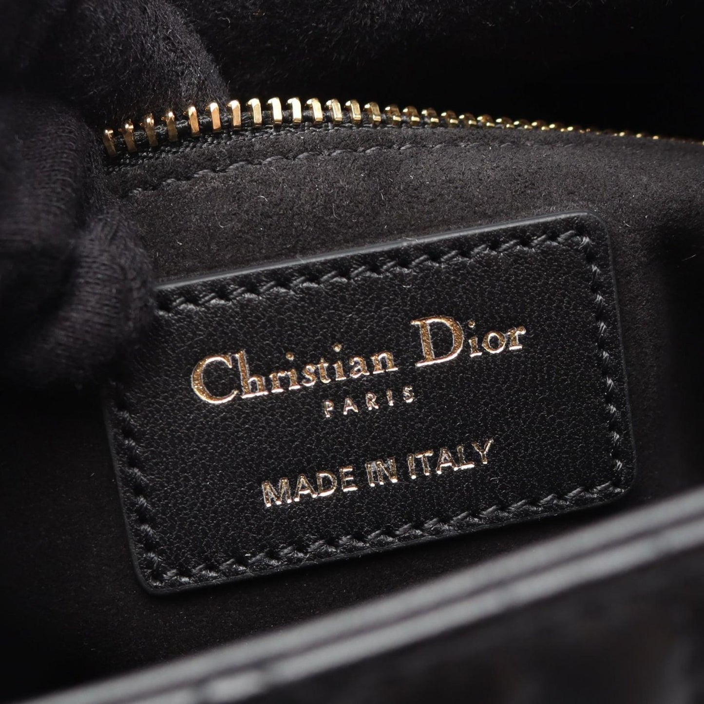 Dior Lady Dior Medium Handbag in Black Leather - Unused Luxury