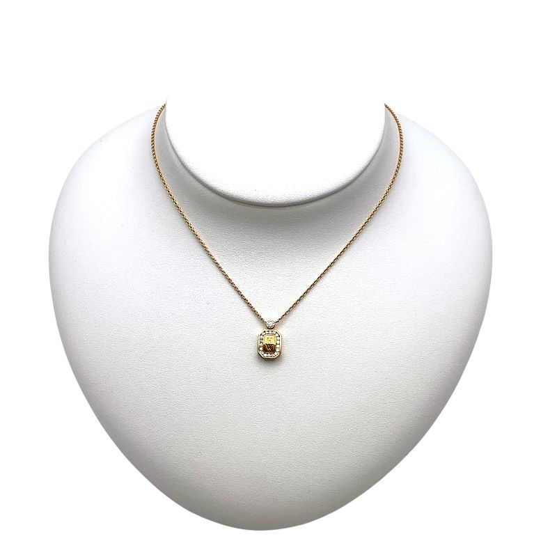 HARRY WINSTON HW Logo Necklace in 750 Pink Gold - Exquisite Elegance