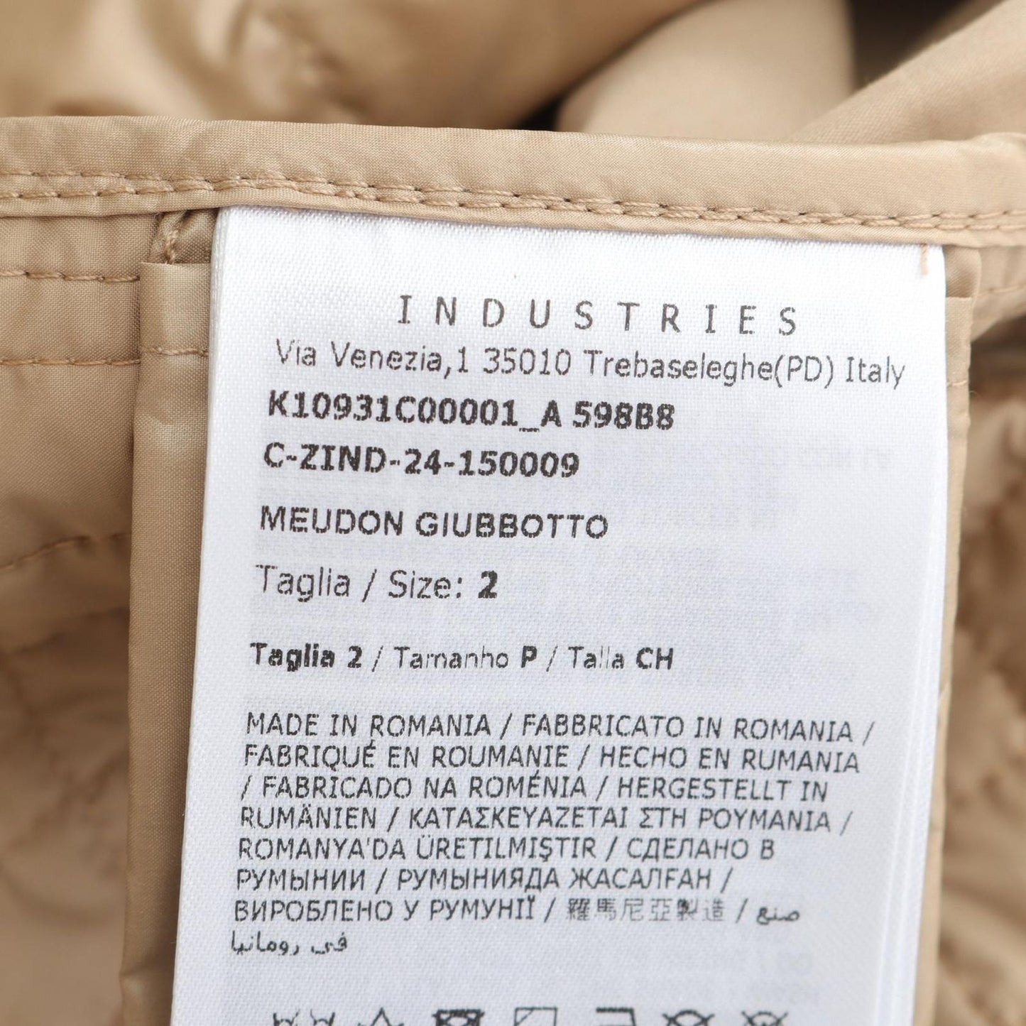 MONCLER MEUDON Beige Coat - Timeless Elegance for Women