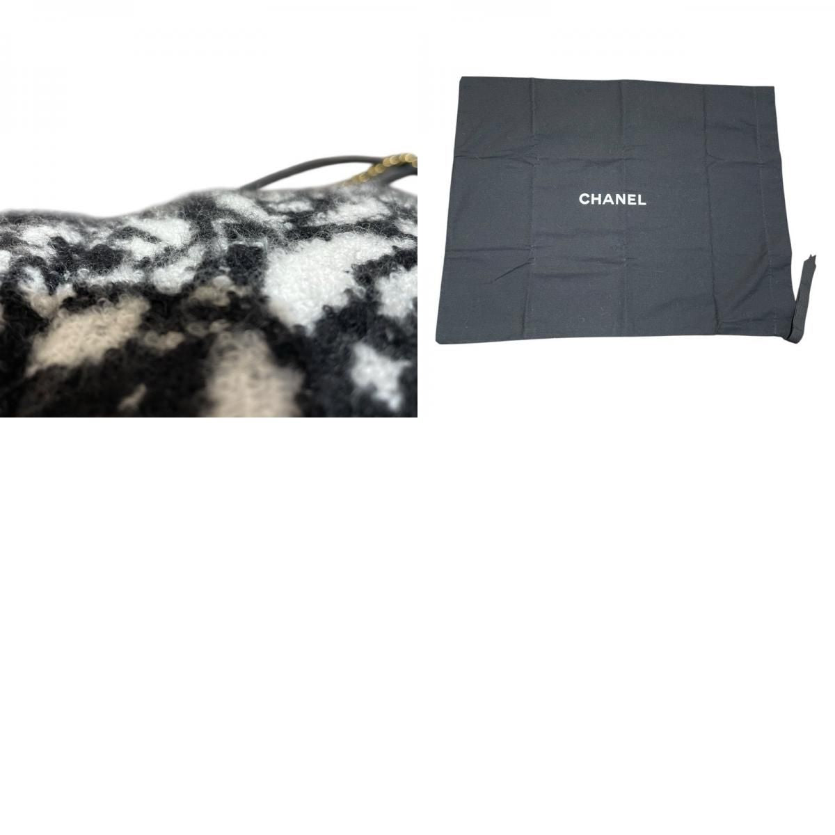 CHANEL Mini 22 Bag in Black & White with Gold Hardware