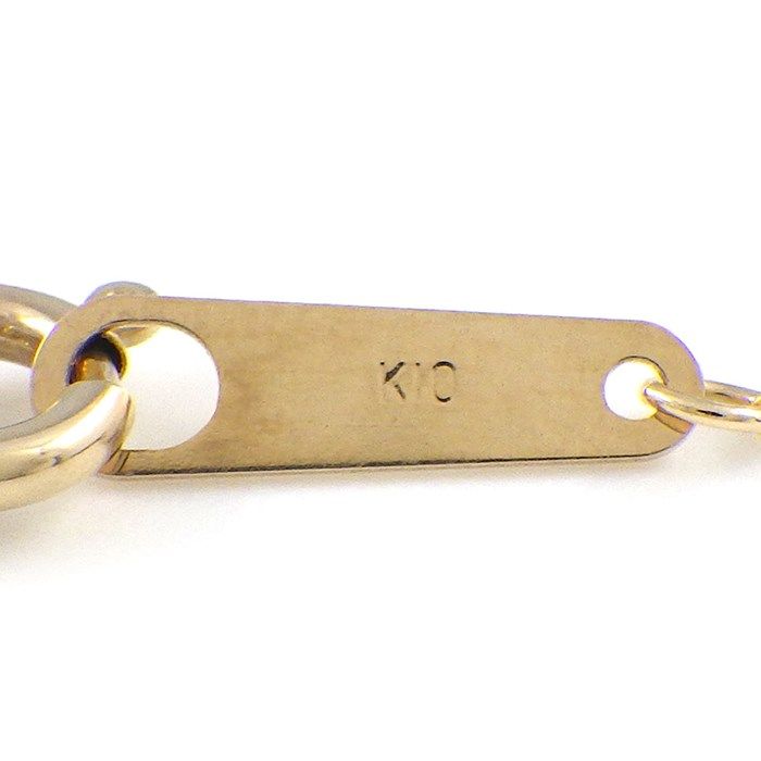 K10 Yellow Gold Initial K Round Circle Necklace - Timeless Elegance