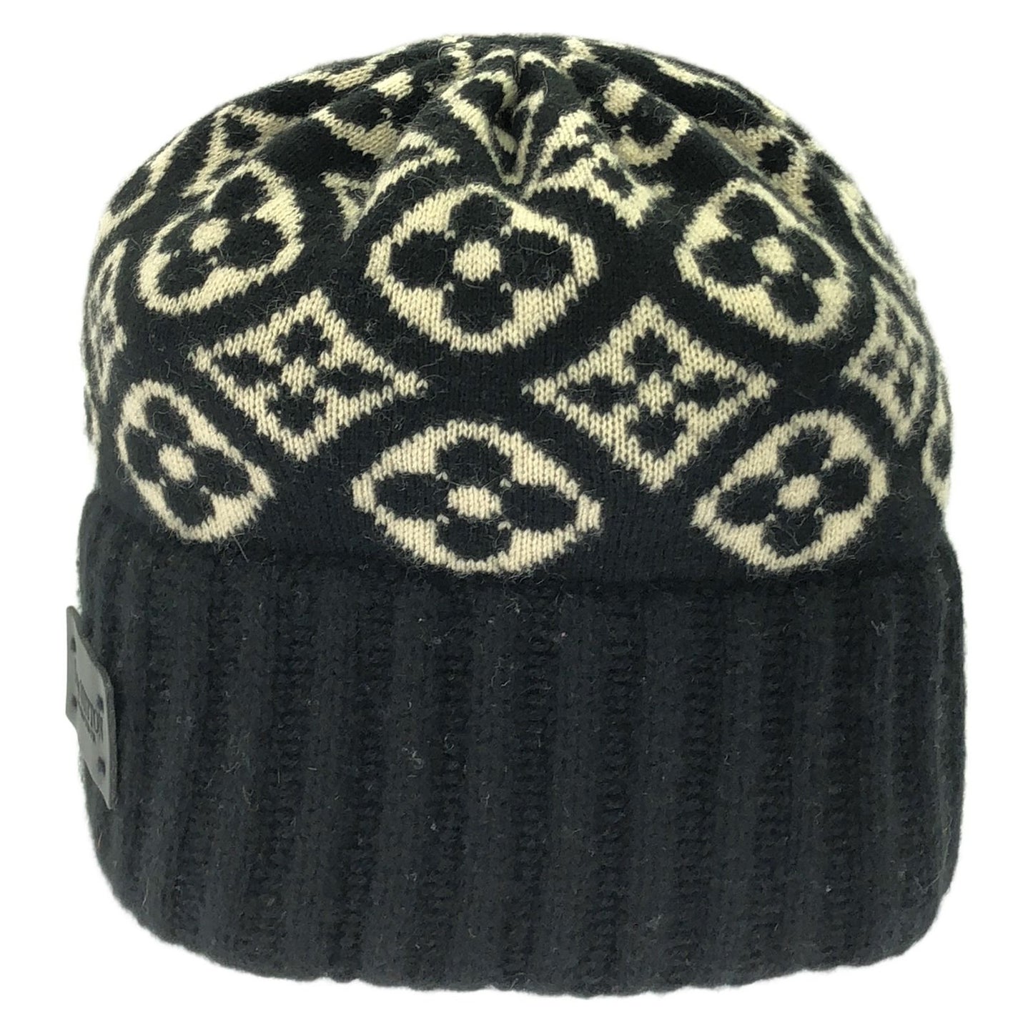 LOUIS VUITTON Black Cashmere Knit Cap - Unisex Luxury Accessory
